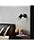 ouglres Wooden Wall Light,Modern Black Wall Lamp Bedroom Bed,Spotlight Lampshade Rotatable,Wall Spot Indoor Vintage for Lighting Living Room Hallway Bathroom,Gu10,Small Bedside Lamp,1pack