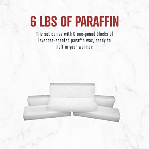 WaxWel Paraffin Wax, 6 x 1-lb Blocks, Lavender Fragrance