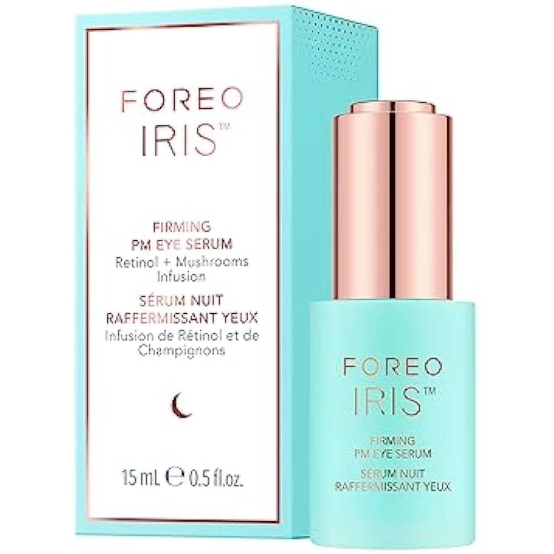 FOREO IRIS Firming Eye Serum - Retinol Serum- Mushroom Extract - Bakuchiol - Eye Cream for Dark Circles and Puffy Eyes - Dark Circles Under Eye Treatment - Travel size - 15ml