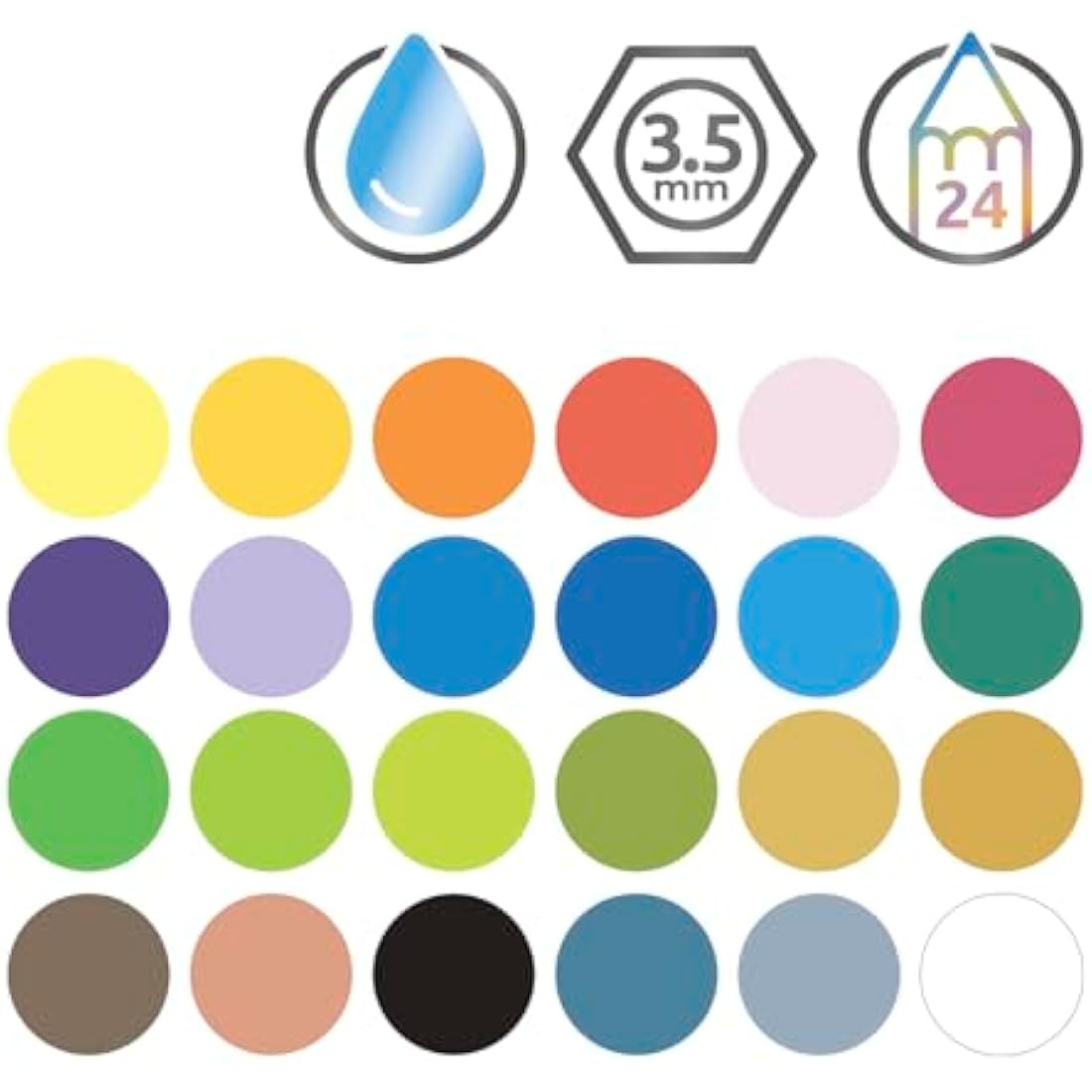 Derwent Watercolour Pencils, Painting & Drawing, Set Of 24, Ideal For Blending & Layering, Professional Quality, 32883