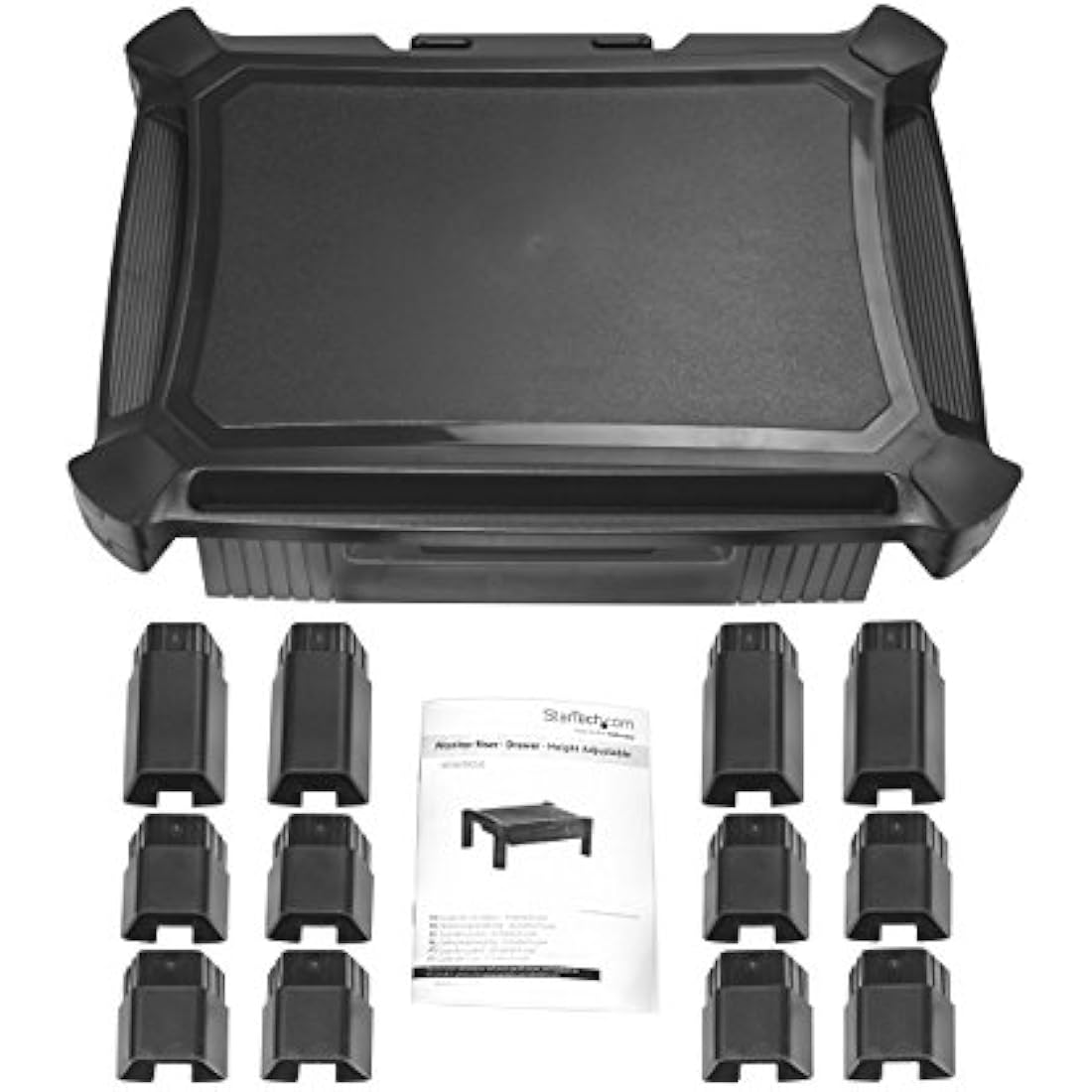 StarTech.com Adjustable Monitor Riser - Drawer - Monitors up to 32”- Adjustable Height - Monitor Stand - Computer Monitor Riser (MONSTADJD)