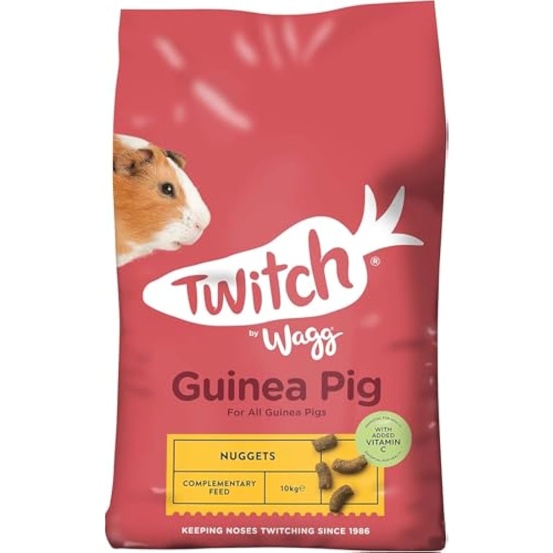 Wagg Twitch Guinea Pig Food 10kg - Complementary Feed Nuggets