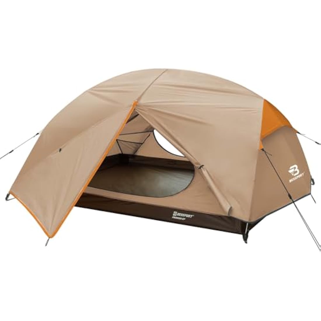 Bessport Tents for Camping - 2 and 3 Person Backpacking Tent, Easy Setup 3-4 Season Lightweight Tent - Waterproof and Windproof, Two Doors, Large Tent Anti-UV for Family, Outdoor, Hiking