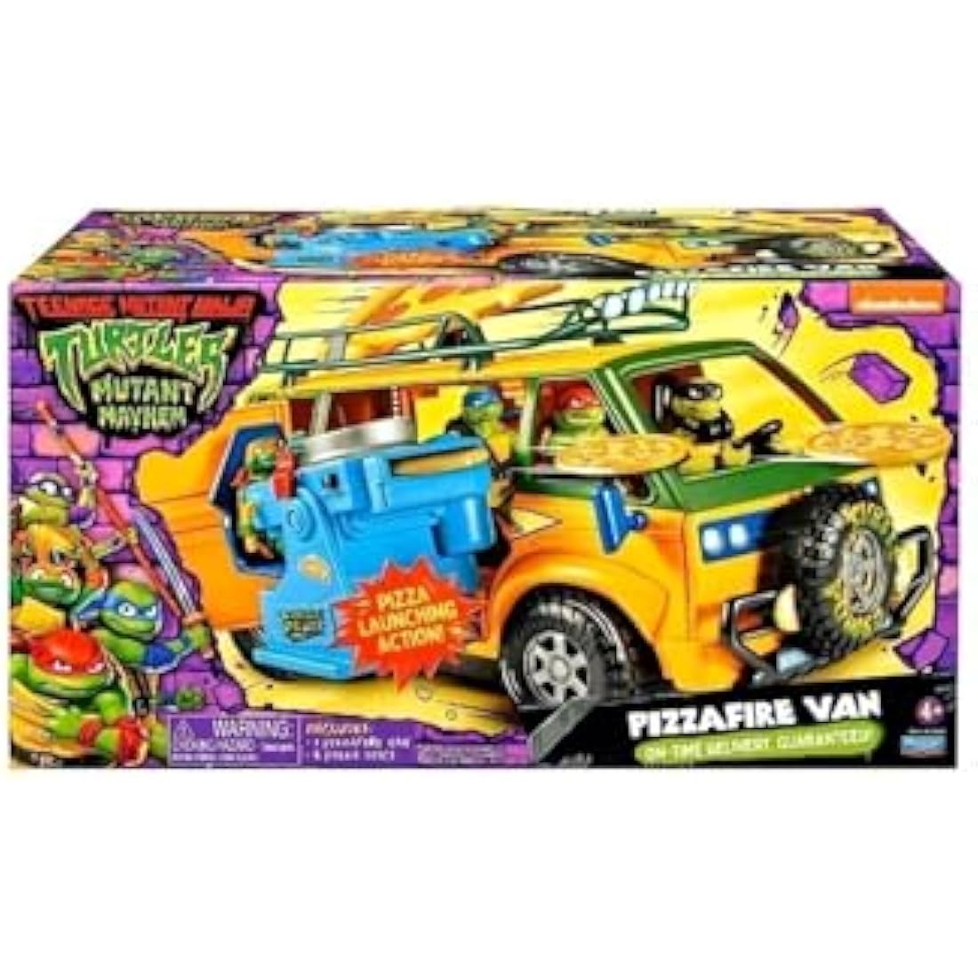 Teenage Mutant Ninja Turtles: Mutant Mayhem Pizza Fire Delivery Van. Ideal present for boys 4 to 7 years and TMNT fans!