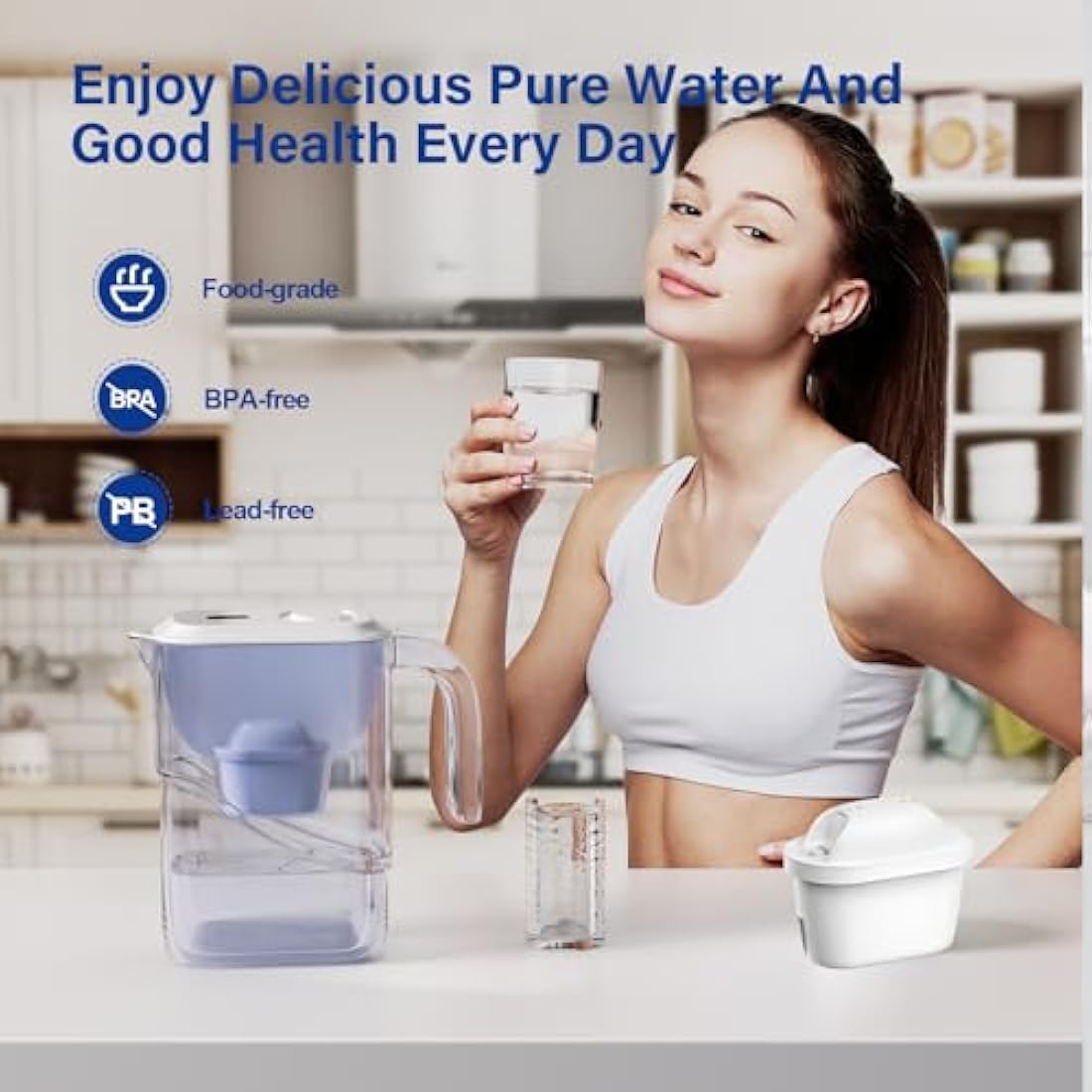 WaterJingYi Water Filter Cartridges Compatible with Brita® Maxtra Pro® All-in-1 and Maxtra+® Plus,Replacement for Brita® Marella® Jug Kettle and Tank, Reduce PFAS, PFOA/PFO, 12 Pack