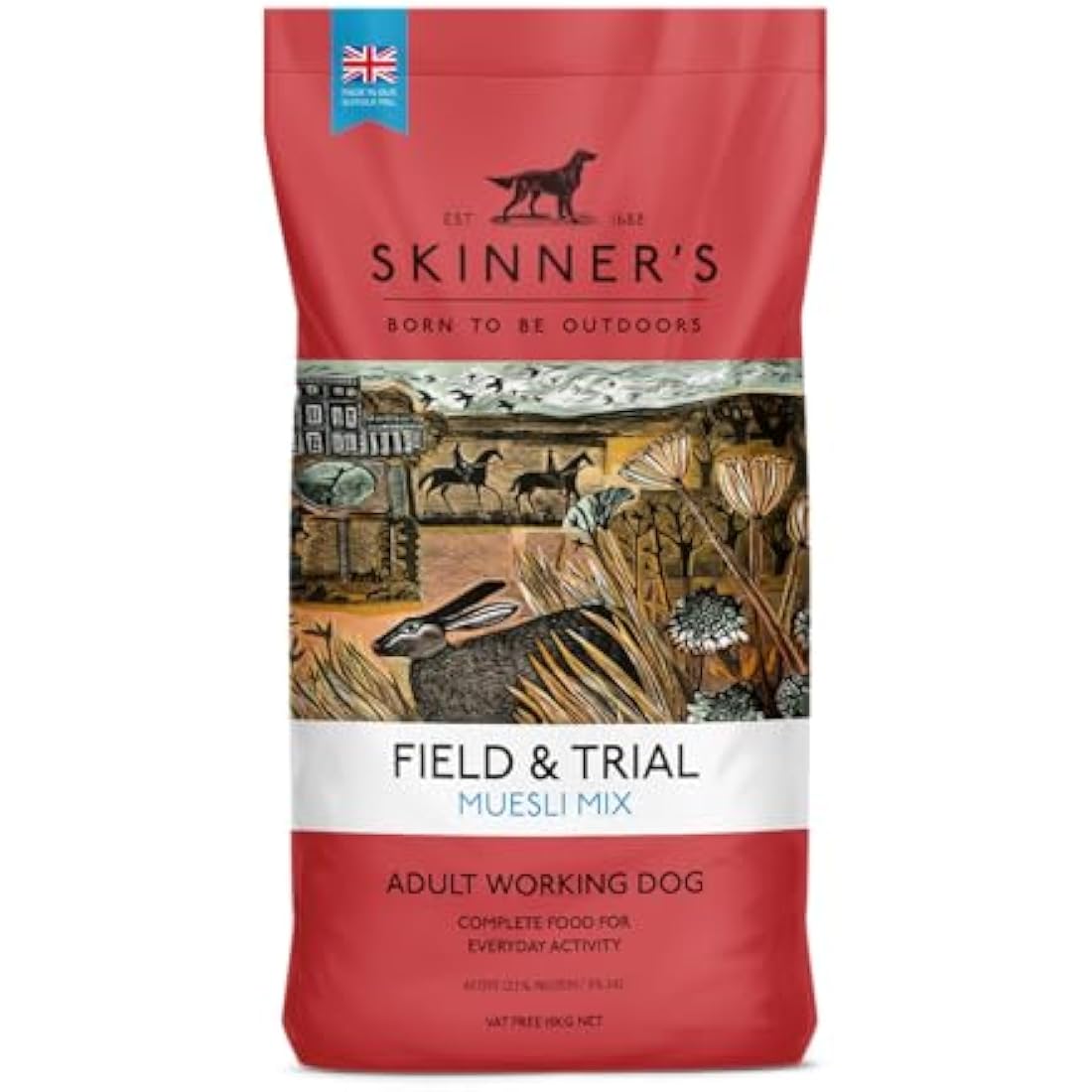 Skinner’s Field & Trial Muesli Mix – Complete Dry Adult Dog Food, For Fussy Eaters, Mixed Kibble for Variety, 15kg