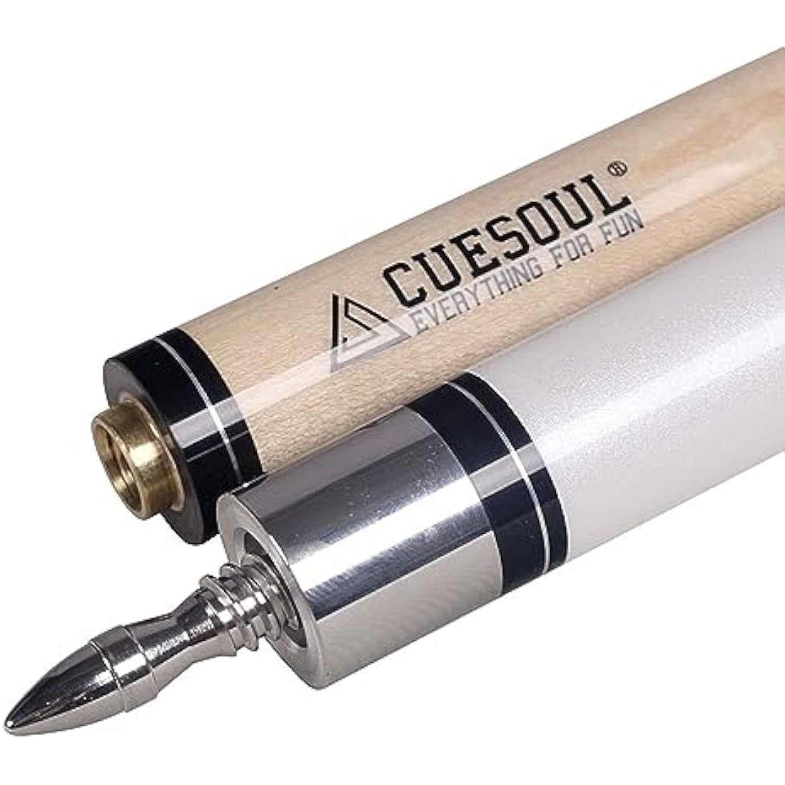 CUESOUL 58" 2 Piece Maple Billiard Pool Cue Sticks-19oz U102