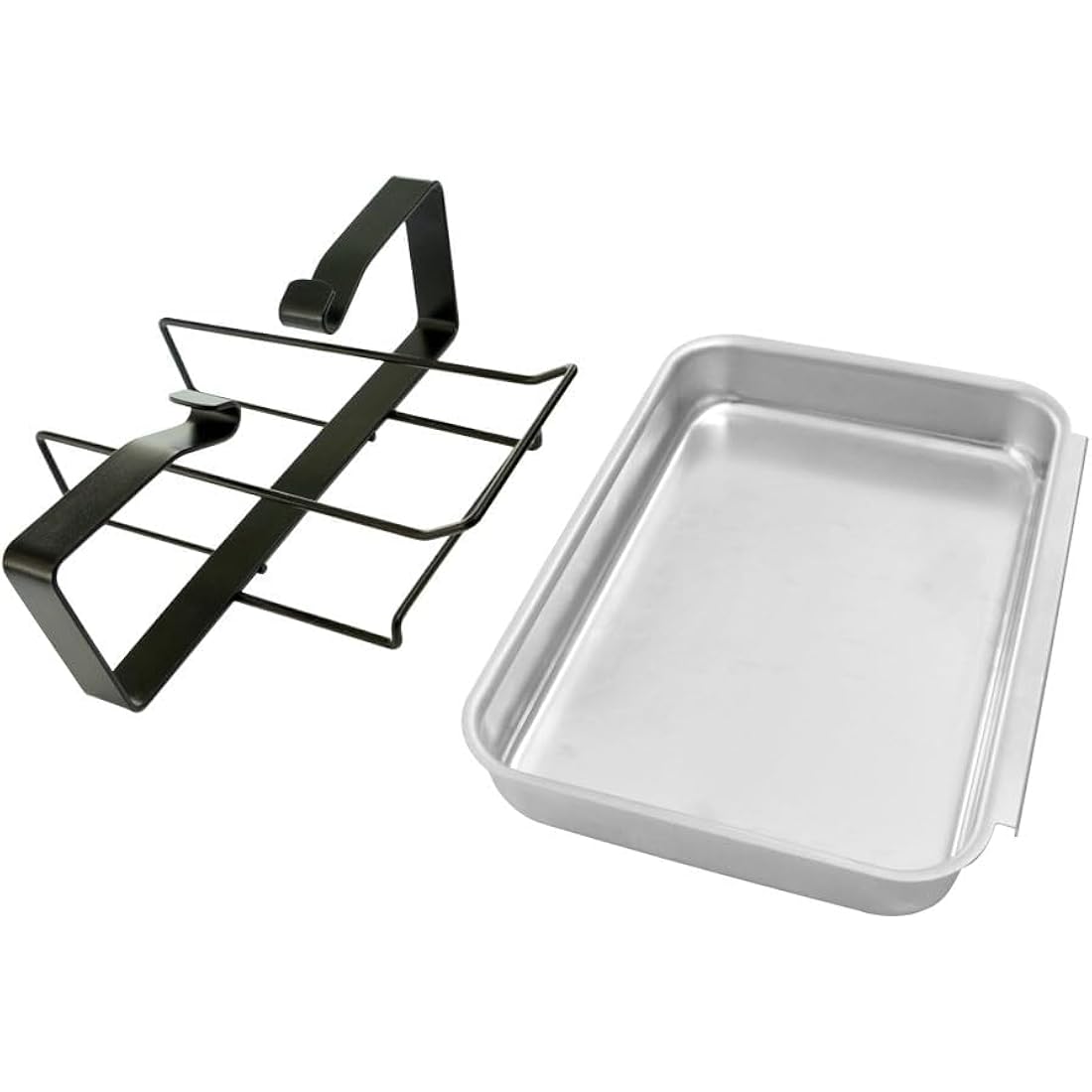 onlyfire Aluminum Catch Pan and Holder/Grease Collection Pan Drip Pan for Weber Gas Grill