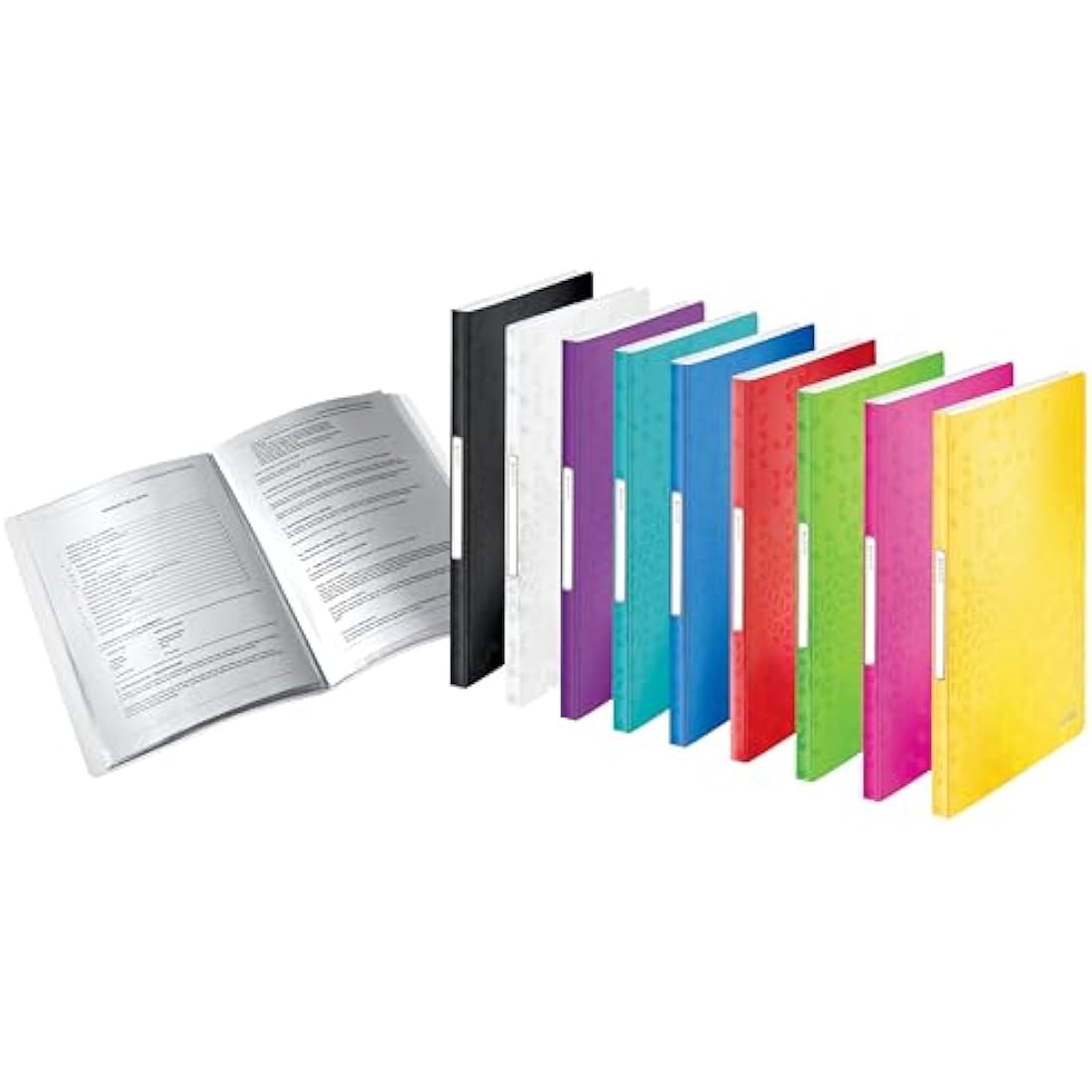 Leitz A4 Display Book, 40 Pockets, 80 Sheet Capacity, Transparent Pockets, White, WOW Range, 46320001