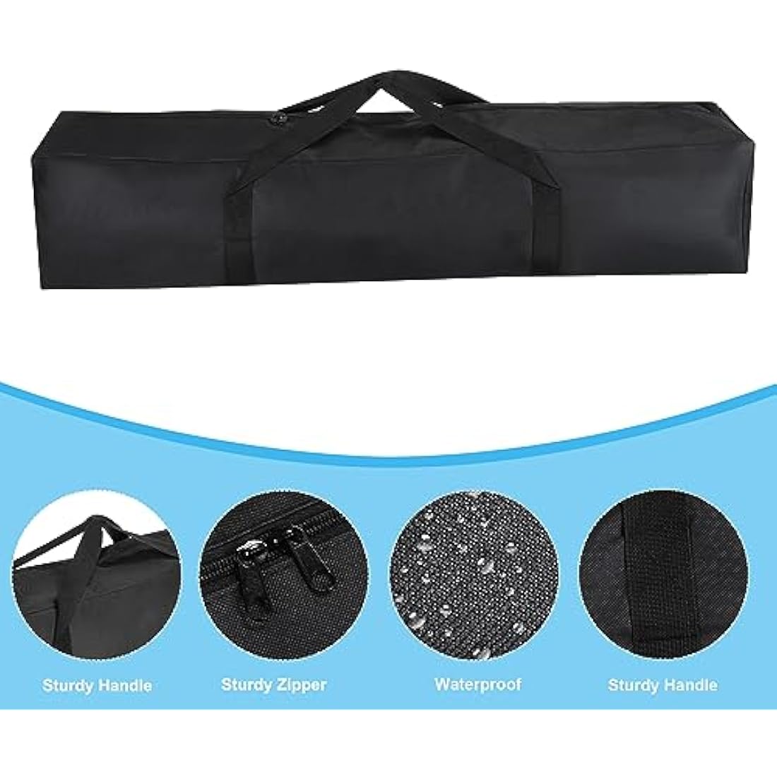 PATIKIL 39 Inch Camp Chair Replacement Bag 2 Pack - Nylon Folding Chair Carry Bags With Zippered Shoulder Strap for Beach, Camping, Travel - Black