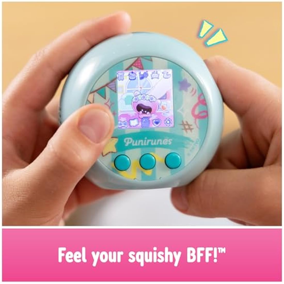 Punirunes, Interactive Digital Toy with 55 Squishy Characters Inside, Reacts to Touch, Full-Colour Display, Kids’ Toys for Girls & Boys Aged 5 and up