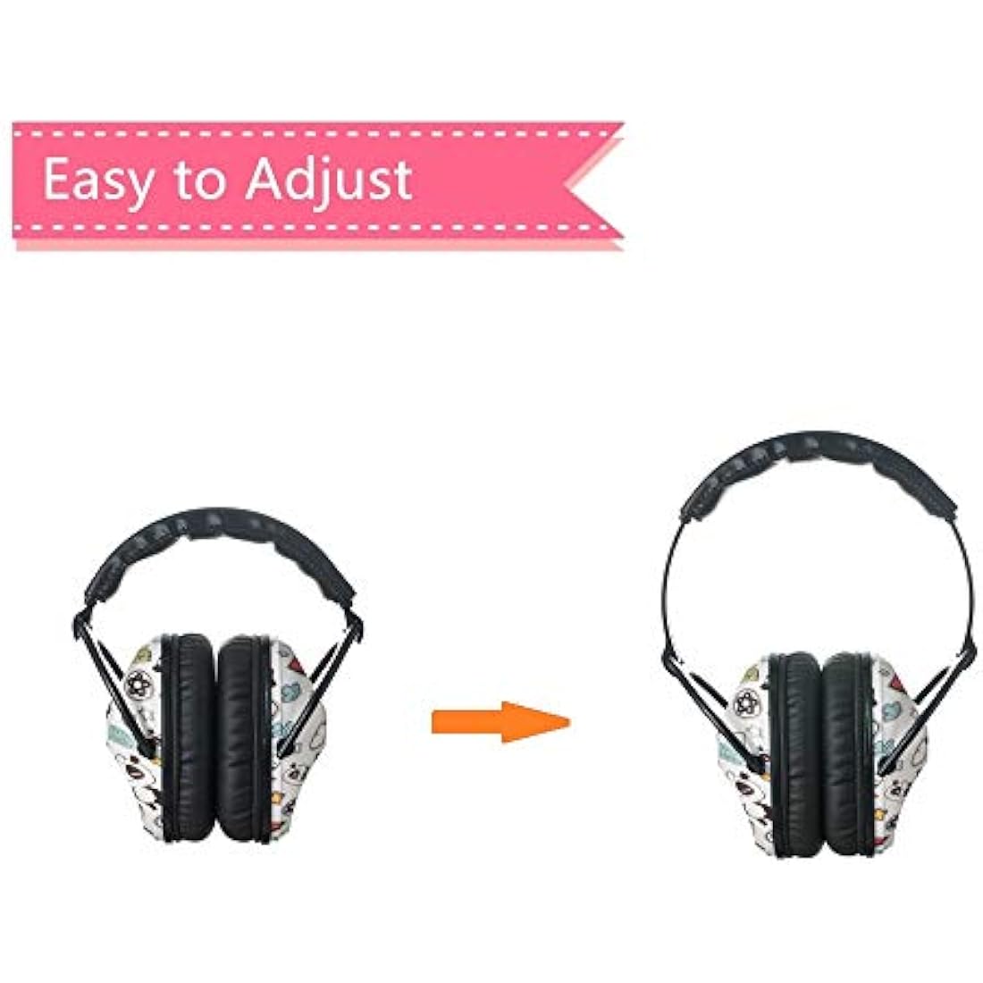 PROTEAR SNR 28 dB Ear Defenders for Kids- Noise Cancelling Ear Muffs Hearing Protectors for Children,Toddler Baby, Perfect for Concerts,Study（Panda）