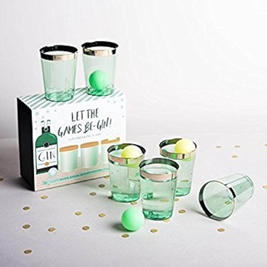 Let the Games Be-Gin Gin Pong Drinking Game - Ideal for Parties