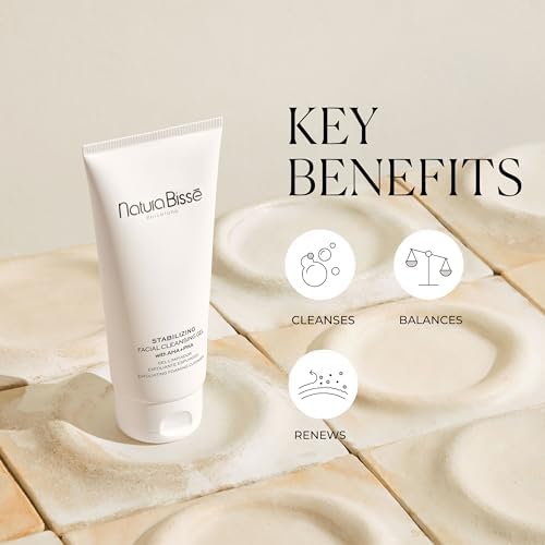 Natura Bissé Stabilizing Facial Cleansing Gel with AHA + PHA, Exfoliating foaming cleanser, Cleanses, Exfoliates & Balances, For Normal, oily & acne-prone Skin, 7 Oz