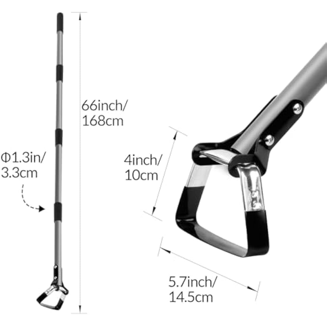 Walensee Action Hoe for Weeding Stirrup Hoe Tools for Garden Hula-Ho with Adjustable 168cm Scuffle Loop Hoe Gardening Weeder Cultivator, Sharp Durable Metal Handle Weeding Rake with Cushioned Grip