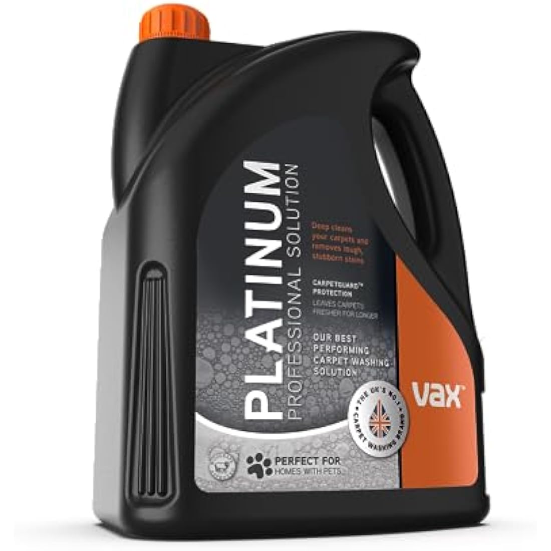 Vax Platinum Professional 4L Carpet Cleaner Solution, Stain Remover Shampoo, Rose Burst Scent, Neutralises Pet Odours, 1-9-142060, Charcoal