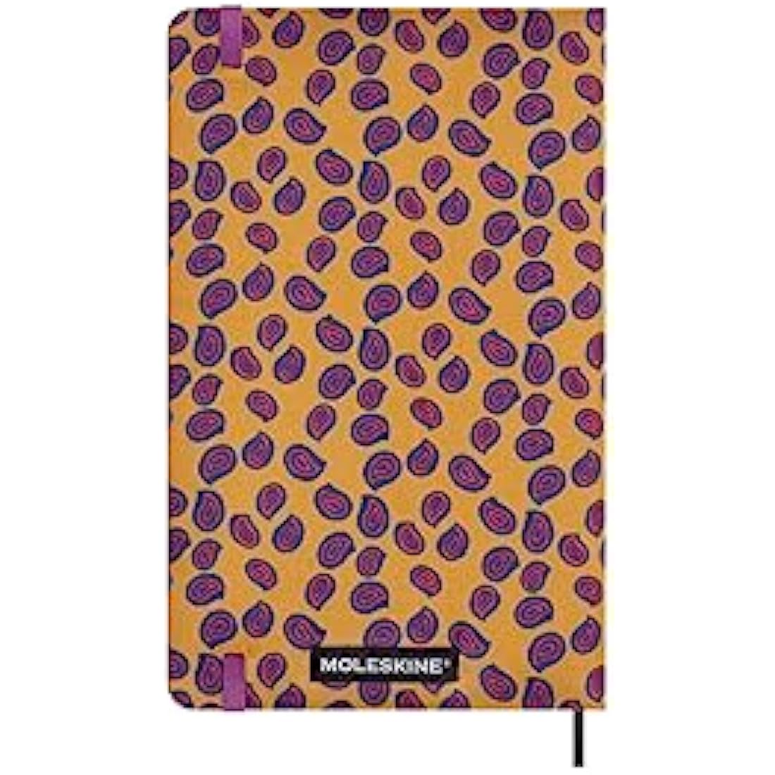 Moleskine Silk Notebook, Hard Cover with Italian Silk from Mantero, with Ruled Pages and Elastic Closure, with Gift Box, Size Large 21x13cm, Colour Yellow