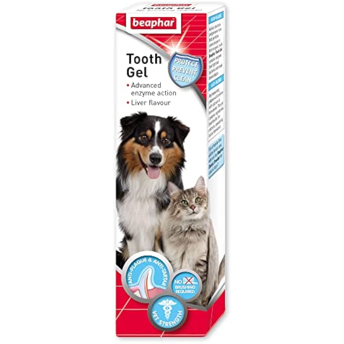Beaphar | Advanced-Enzyme Toothgel | Dental Care Dogs & Cats | Non-Brush Alternative | Helps Prevent Bad Breath & Combat Plaque | 100g Tube