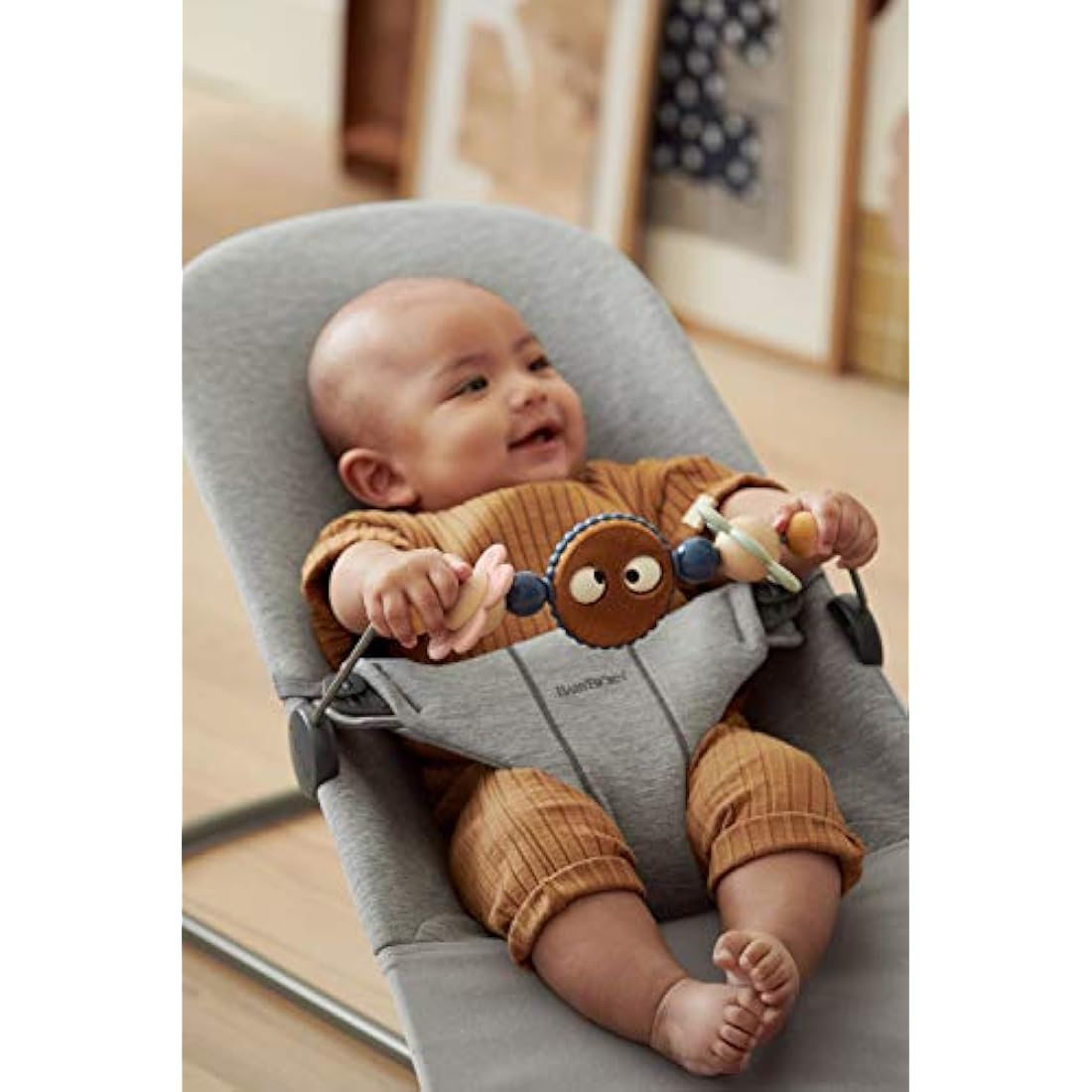 BabyBjörn Toy for Bouncer, Googly eyes pastels