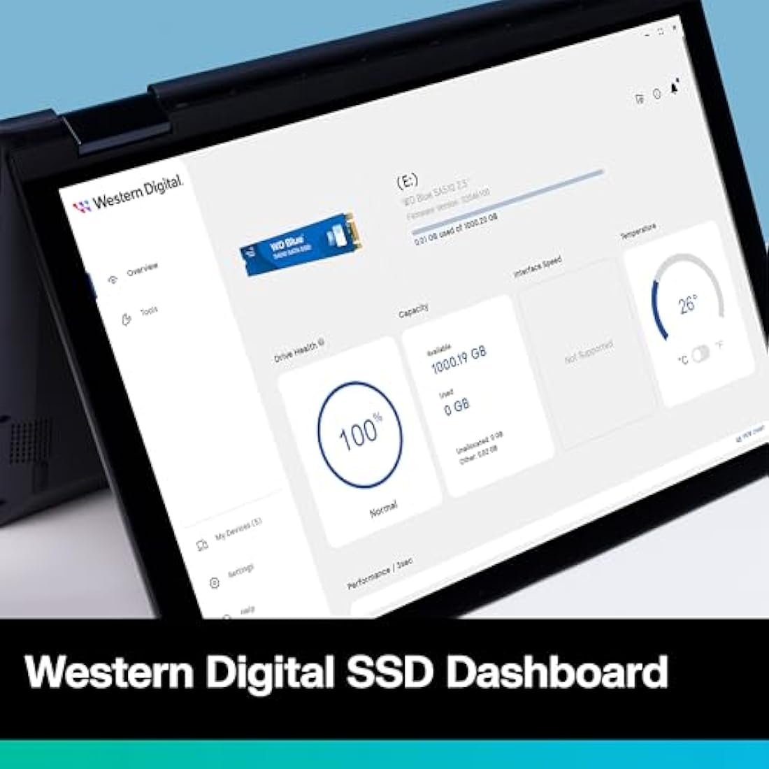 WD Blue SA510 250GB M.2, SATA SSD, up to 555 MB/s, Includes Acronis True Image for Western Digital, Disk & Cloning Migration, Flexible backup & recovery, ransomware protection
