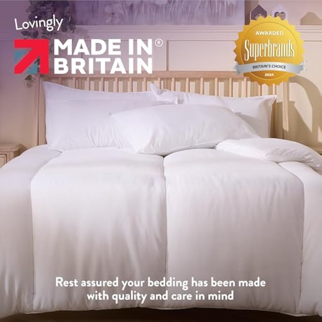 Slumberdown Feels Like Down King Size Duvet 10.5 Tog - Ultra Soft All-Year Round King Quilt for Spring, Summer, Autumn & Winter - UK Made, Non-Allergenic & Machine Washable (225 x 220cm)