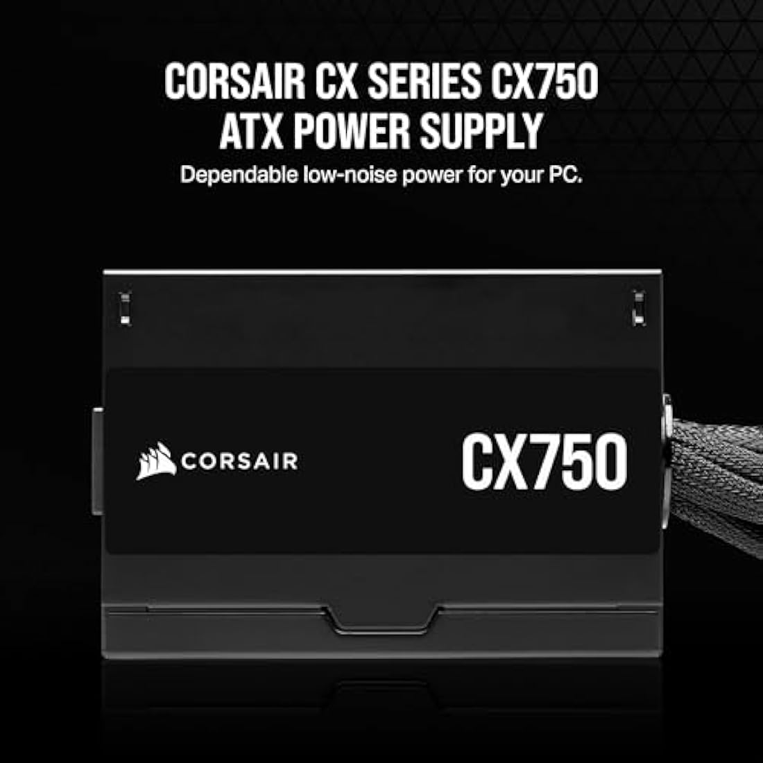 CORSAIR CX750 80 PLUS Bronze Non Modular Low-Noise ATX 750 Watt Power Supply - UK - Black