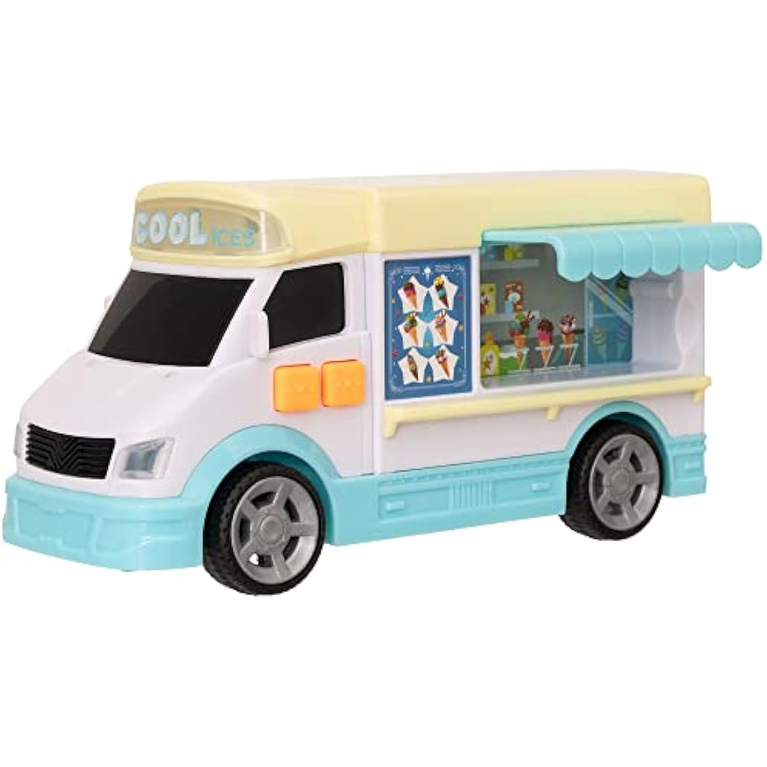 Teamsterz Mighty Machines Small Ice Cream Van Toy | Light And Sound Childrens Sweetie Ice Cream Truck For Kids | Kid's Play Figures And Vehicles Toy Car Set | Suitable For Ages 3+