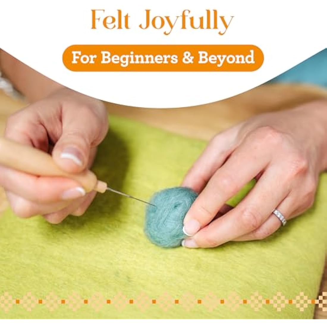 The Crafty Kit Company Needle Felting Craft Kit - British Birds Blue Tit | 100% Corriedale Wool DIY Felt Craft Kit – Handmade Gift for Adults, Teens & Beginners | Age 10+