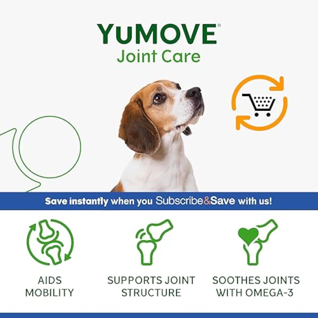 YuMOVE Senior Dog Joint Supplement, Higher Strength for Joint Care, Essential Hip & Joint Support for Older Dogs with Glucosamine, Chondroitin, Green Lipped Mussel, Aged 8+, 120 Tablets