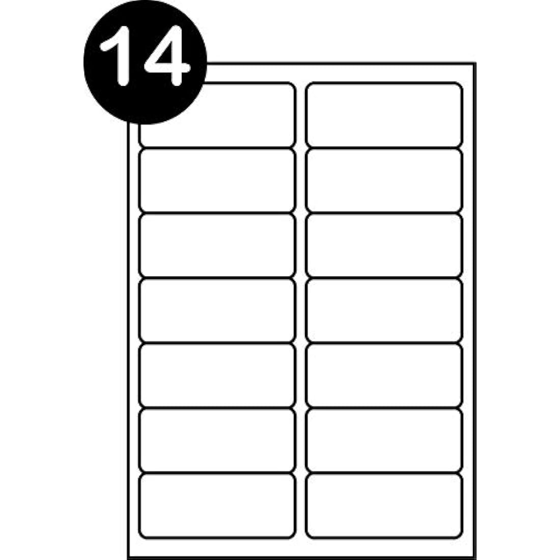 SmithPackaging A4 Self Adhesive Address Labels, 14 Label Per Sheet, 100 Sheets, 99.1 x 38.1mm 1400 Labels