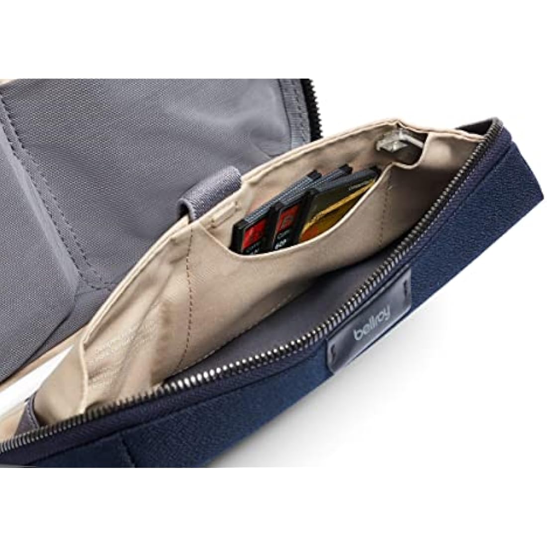 Bellroy Tech Kit (Tech Accessories Organizer Pouch, Zipper Closure, Stores Power Bank, Phone Charger, Cables & More) (Navy)