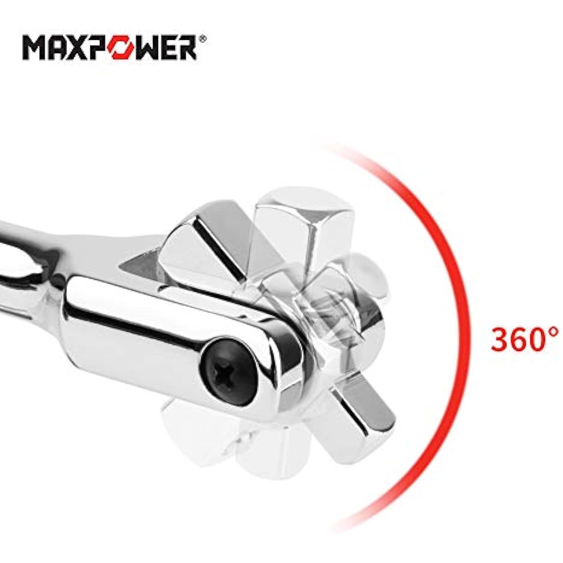 MAXPOWER 2 in 1 Breaker Bar Wheel Nut Spanner Flexible Handle Dual-Drive with 1/2" and 3/8" Nut Sq. Drivers, (24"/600mm)