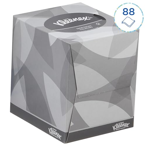 Kleenex Facial Tissue Box 8834 - Soft, Strong and Absorbent - 12 x 88 (1056 Facial tissues) White, 2-ply, Fragrance-Free