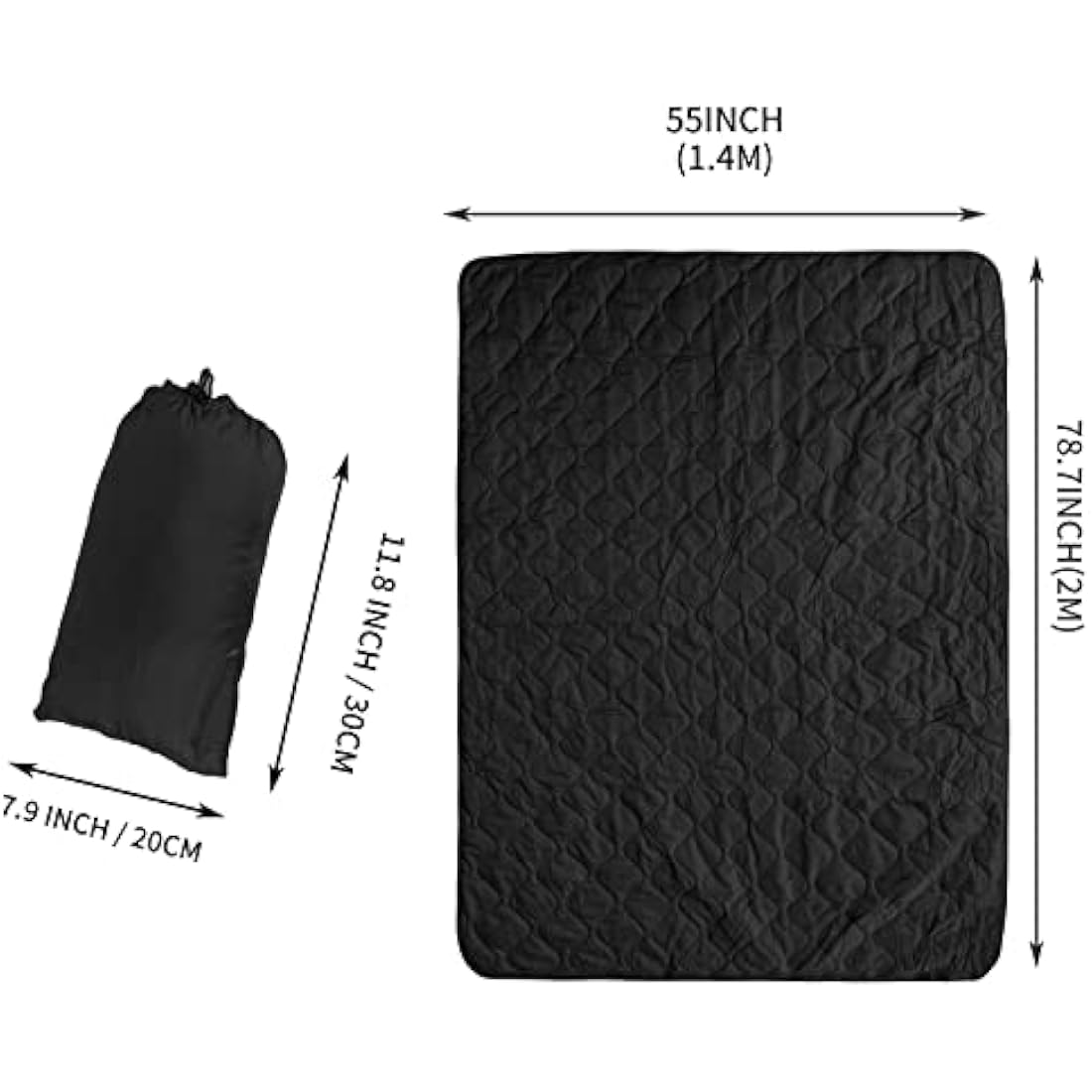 Tongcamo Poncho Liner Military Woobie Outdoor Camping Woobie Blanket for Travel, Beach, Grass, Picnic, Car Emergency, Outdoor, Survival