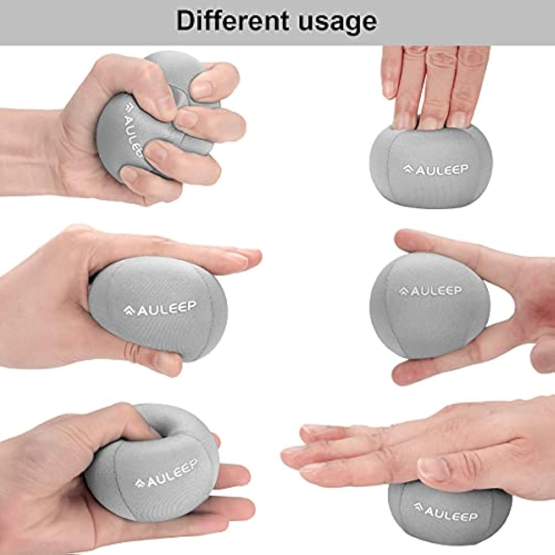 AULEEP Stress Balls for adults and Kids, 3 Pack Grip Strength Trainer Hand Therapy Exercise Balls, Anxiety Stress Relief Finger Resistance Exercise