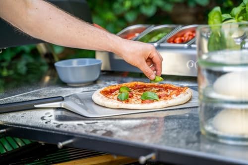 Ooni 16" Pizza Peel – Long Handle Super Smooth Aluminium Pizza Paddle – Lightweight Pizza Turning Peel Outdoor Pizza Oven Accessories…