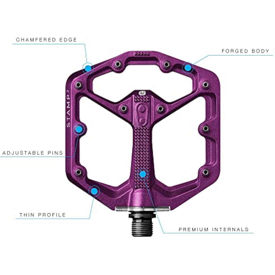Crankbrothers Stamp Flat BMX/MTB Bike Pedal Platform Pedal Minimal Profile Adjustable Grip