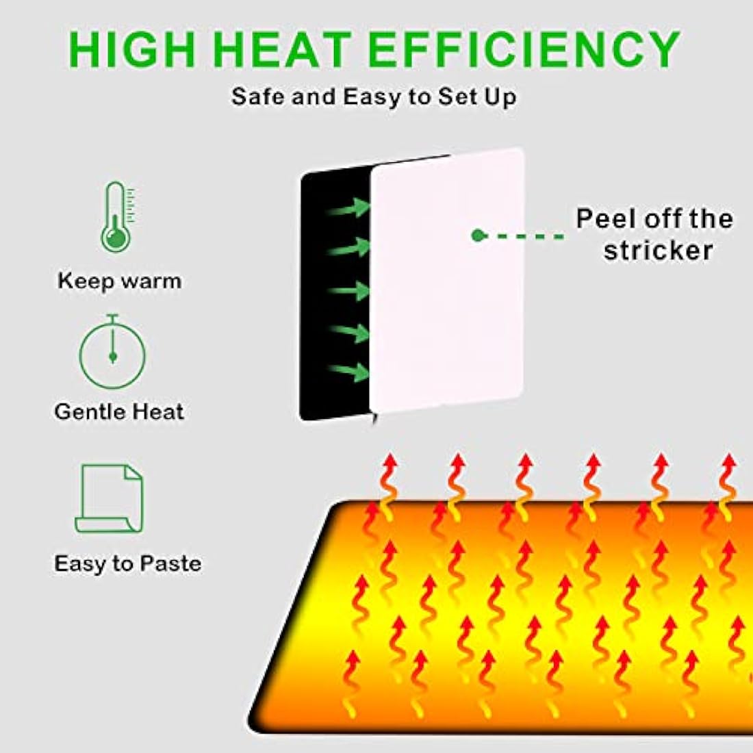 DERNORD Heat Mat with Thermostat - 8W Heat Mat Reptile and Digital Thermostat Combo Set for Snake Vivarium Bearded Dragon Lizard Tank