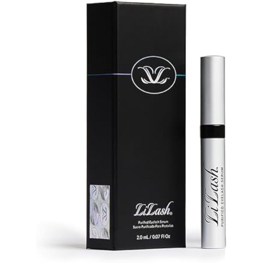 LiLash Purified Eyelash Serum to Grow Longer & Fuller-Looking Lashes - Eyelash Growth Enhancer, Safe for Use with Contacts, Lash Extensions, Sensitive Eyes - Vegan & Cruelty-free (2mL, 90-Day Supply)