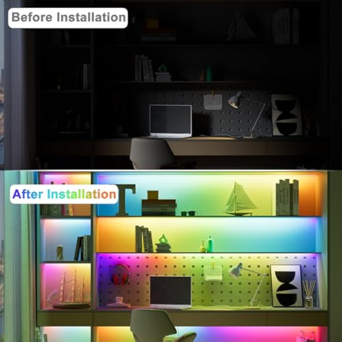 PAUTIX RGB Smart IC COB LED Strip 10M,DC24V 6300LEDs Colour-Changing Pixel Addressable RGB LED Tape Lights,Multicoloured Flexible Lights for Home DIY Lighting Projects(Mains and Remote NOT Included)