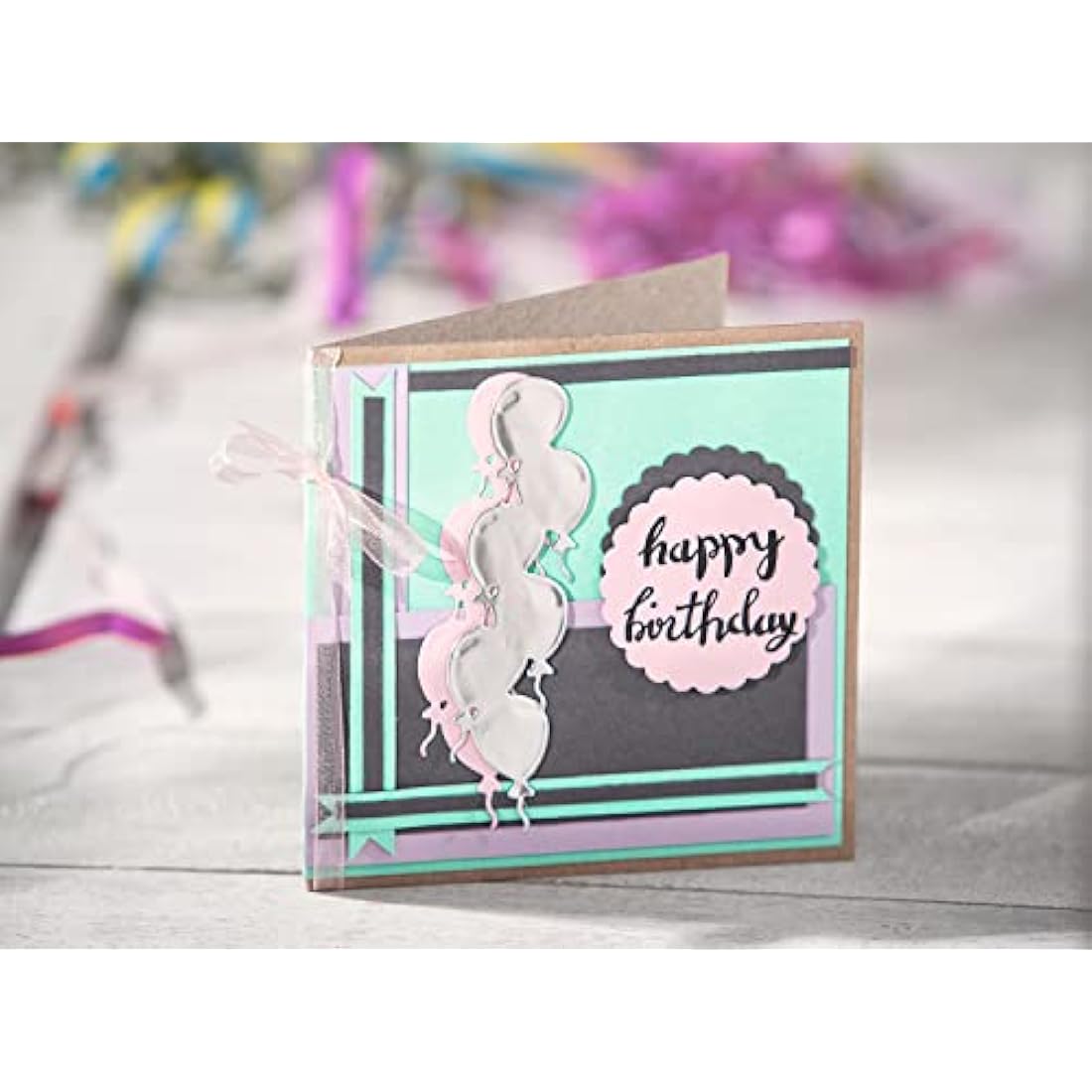 Craft UK 2050 5 x 5 inch Kraft Card and Envelope pack of 50 - Brown