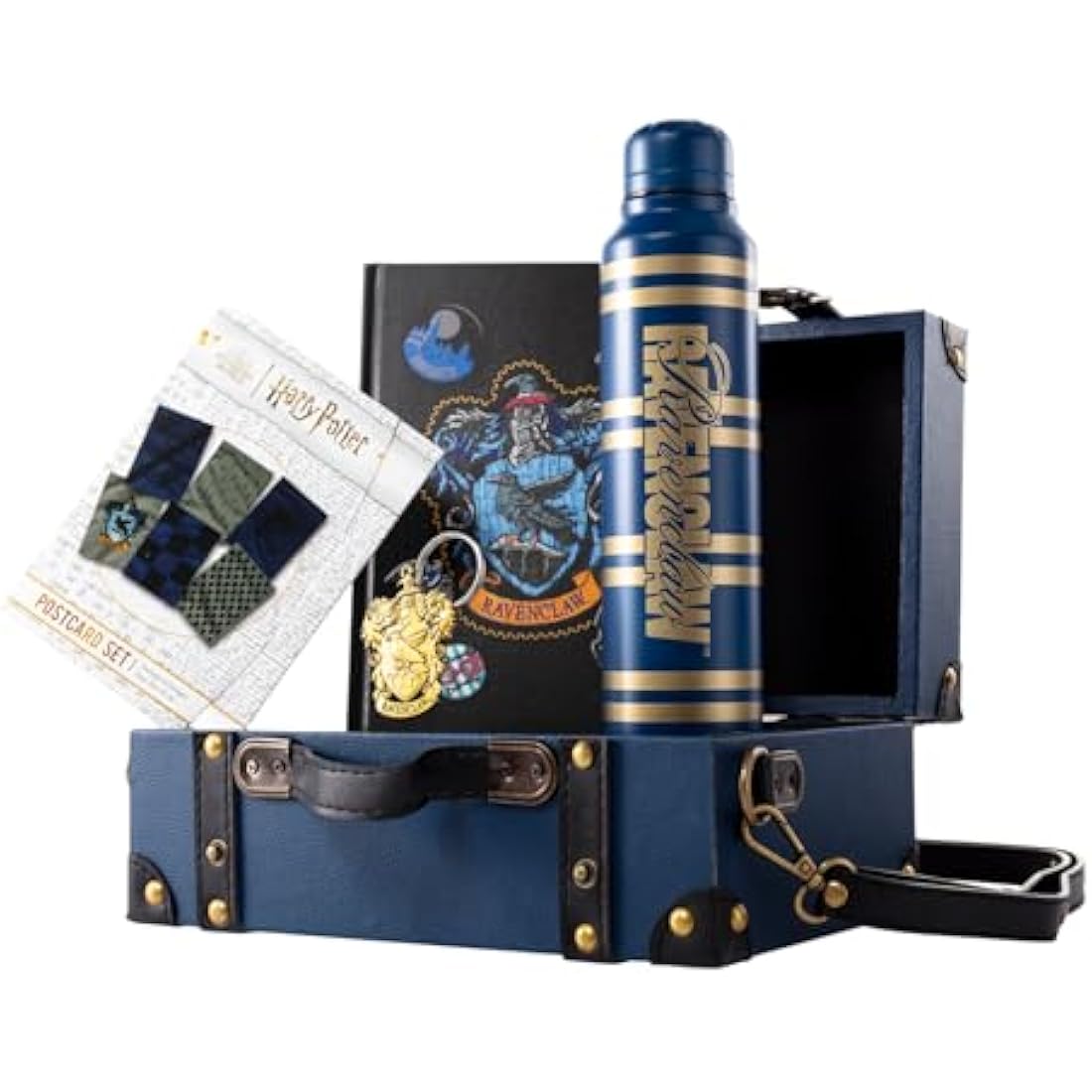 Pyramid International Harry Potter Ravenclaw Crest Premium Gift Set – Great for Ravenclaw Fans, Complete with Keyring, Pen, Insulated Bottle, A5 Notebook & Postcard Set