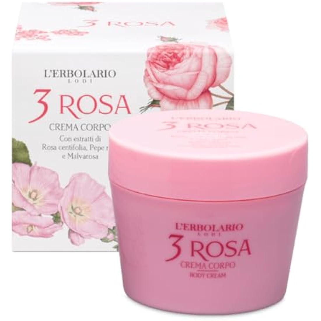 L'Erbolario 3 Rosa Body Cream 200 ml