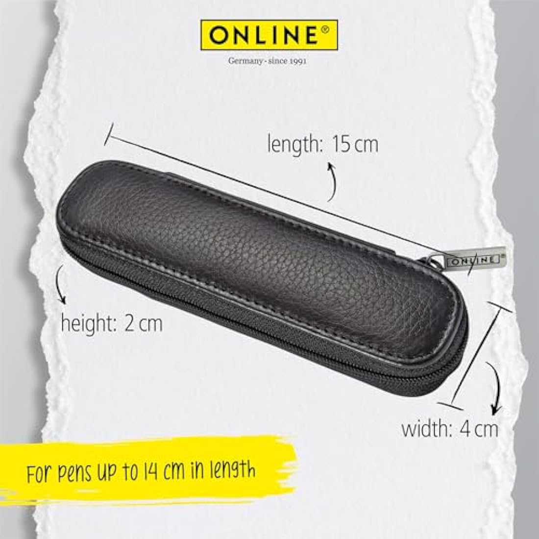 Online Set Eleganza Fountain Pen & Ballpen & Leather Case I Colour: Blue I Nib Size M I Metal Clip I Retractable Biro I Fountain-Pen for Standard Ink Cartridges Or Converter I In Gift Box