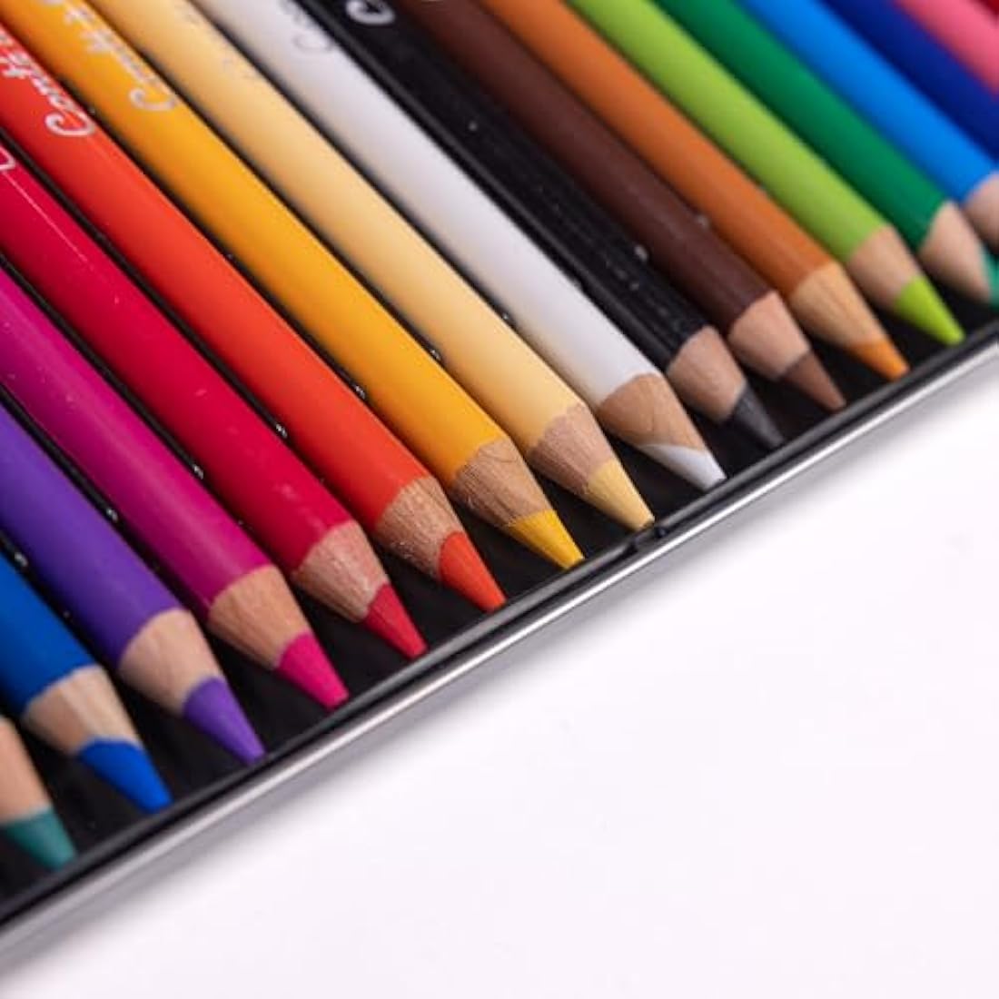 Conte a Paris Pastel Pencil Set - Assorted ,Black/Green/Grey/Yellow,(Set of 24)