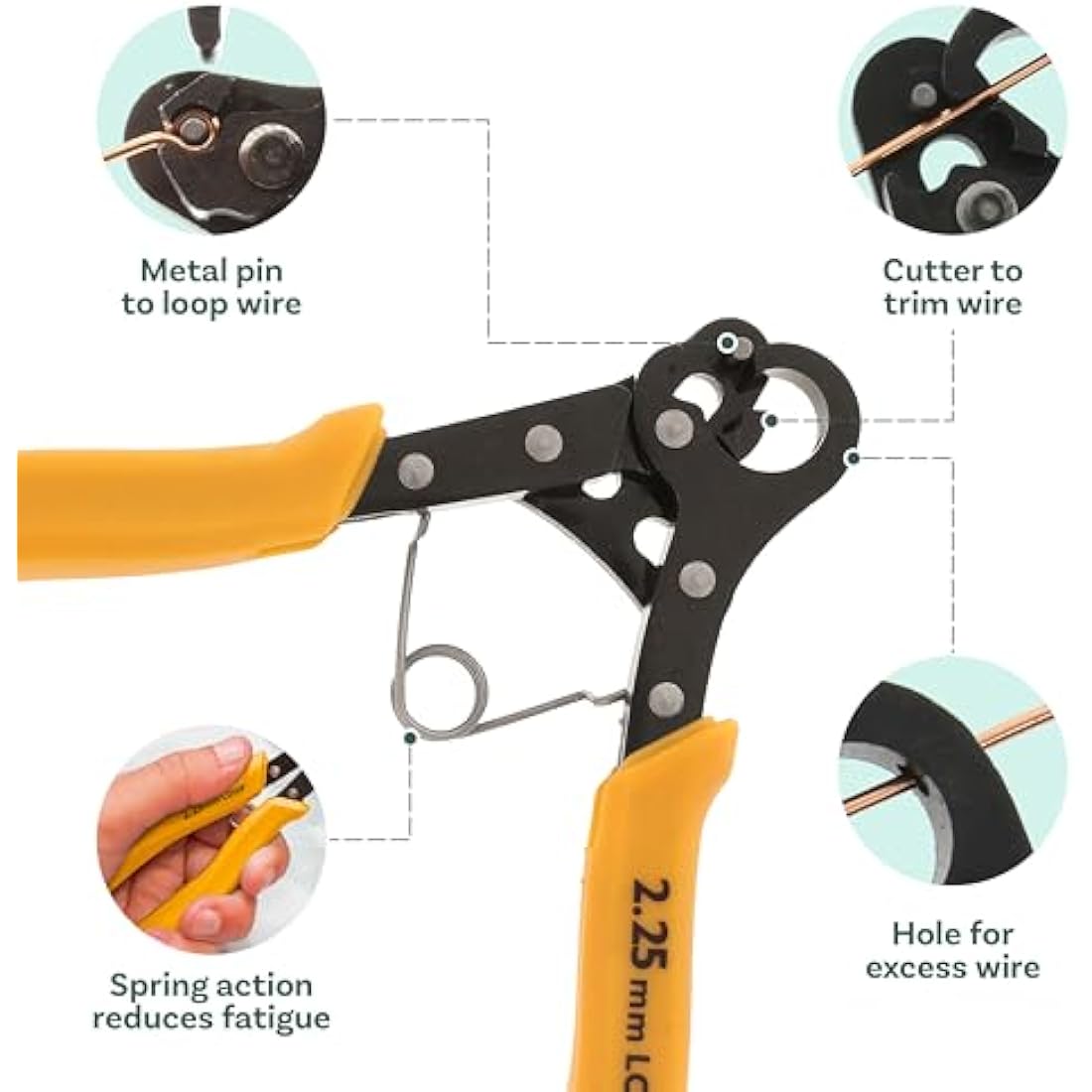 The Beadsmith One Step Looper – Create and Trim Consistent 2.25 mm Loops for Jewelry, Use with 18-26g Craft Wire