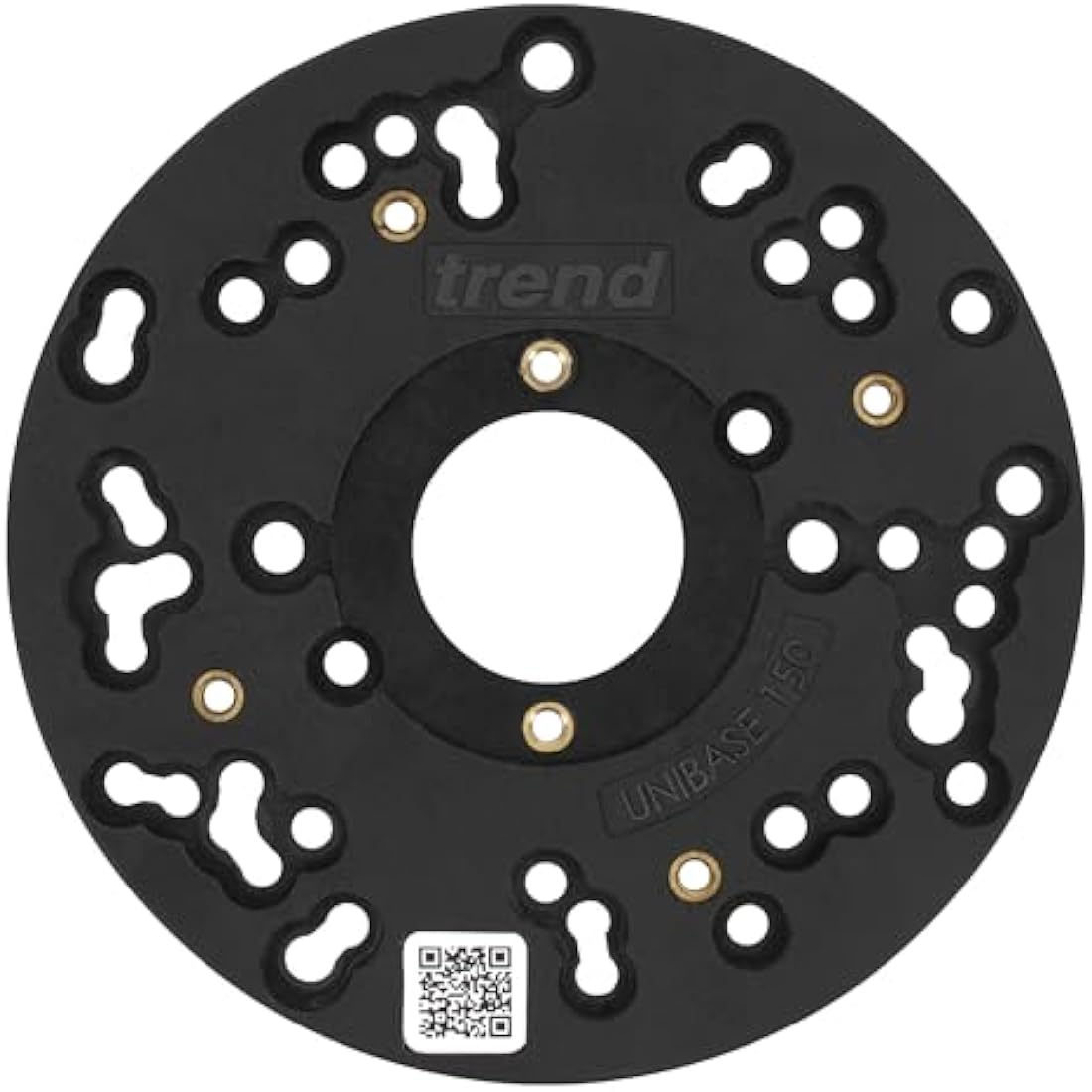 Trend Universal Plunge Router Sub-Base, 150mm, Enhanced Compatibility for 1/4 Inch Plunge Routers, UNIBASE/150