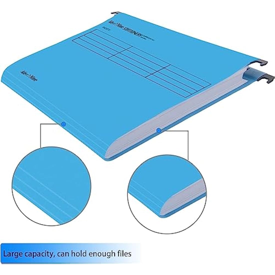 Suspension Files, MerryNine 15PCS Polypropylene Filing Cabinet Suspension Files with Tabs and Card Inserts for School Home Work Office Organization **Check Size Before Ordering ** (Bule, A4)