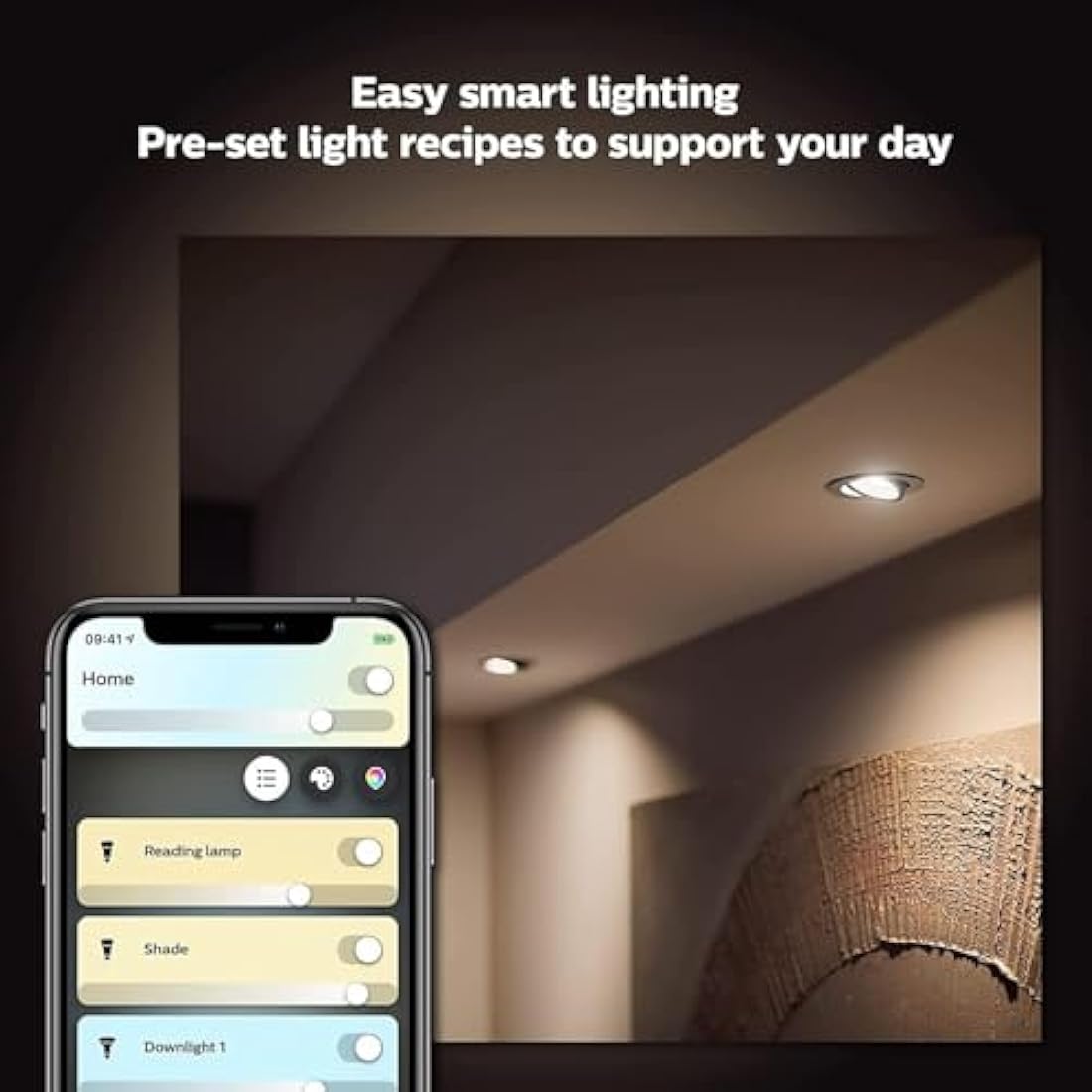 Philips Hue New White Ambiance Smart Light Bulb 2 Pack 75W - 1100 Lumen [E27 Edison Screw] with Bluetooth. Works with Alexa, Google Assistant and Apple Homekit.