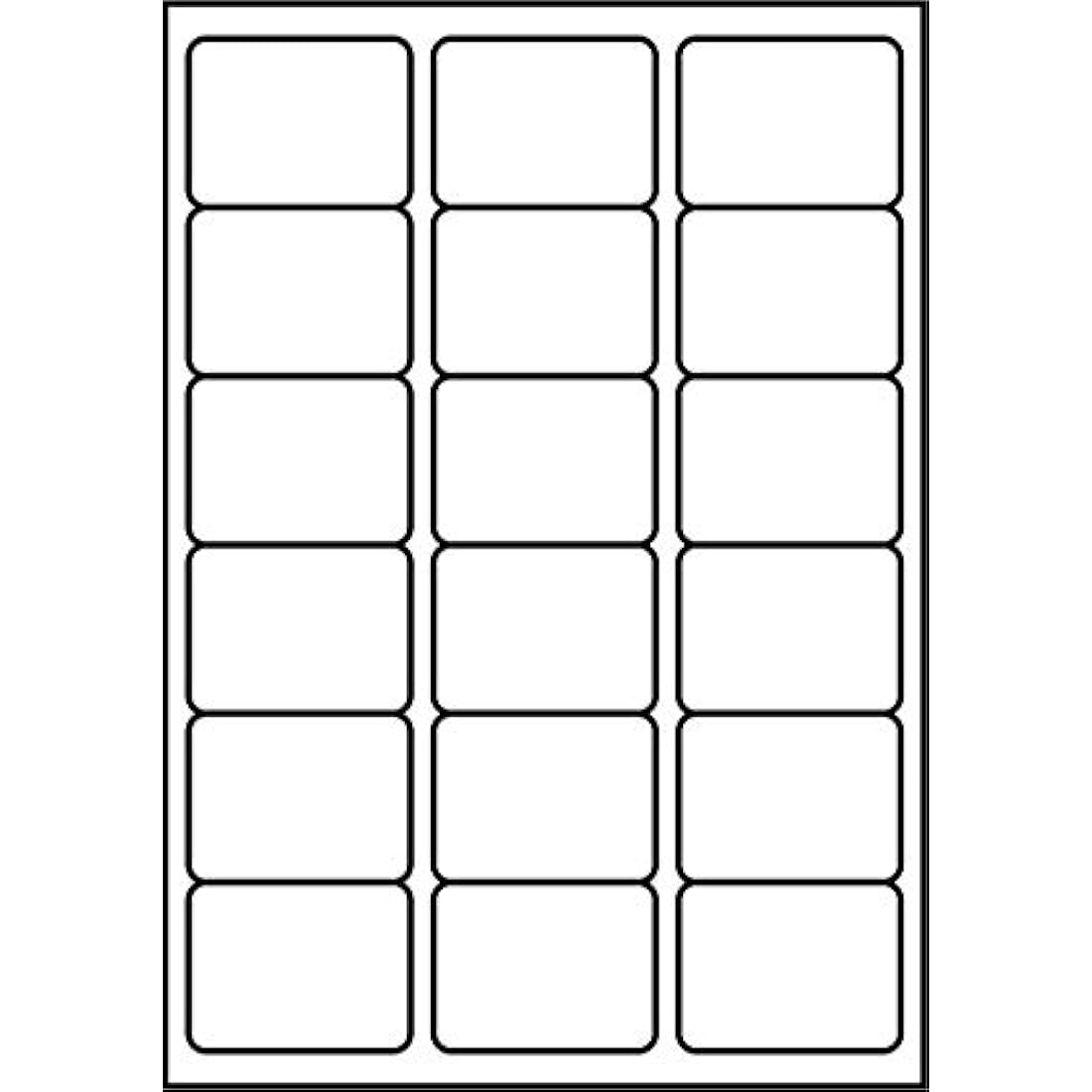 SmithPackaging A4 Self Adhesive Address Labels, 18 Labels Per Sheet, 100 Sheets, 63.5 x 46.6mm 1800 Labels